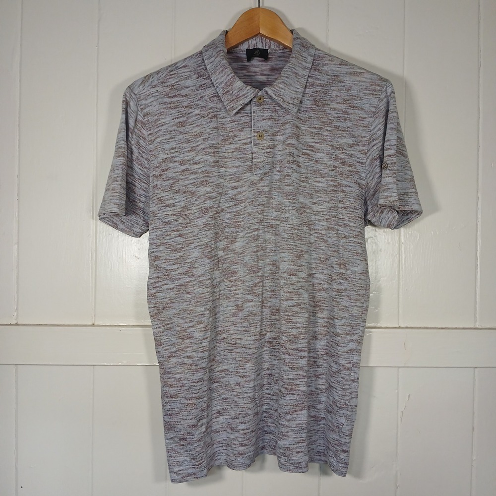 Bogner Linen Cotton Polo Shirt Mens XL Gray Brown Heather Made in Italy